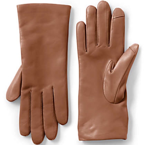 Lands' End Accessories - Women's EZ Touch Cashmere Lined Leather Gloves